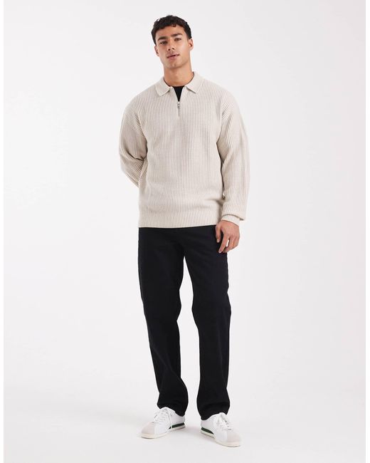 JJ Rebel – oversize-strickpullover in Natural für Herren