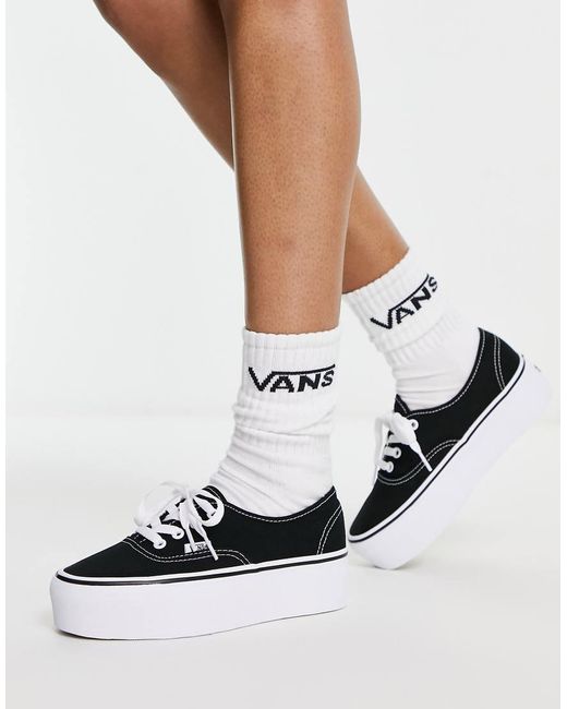 Vans White Authentic Stackform Platform Trainers