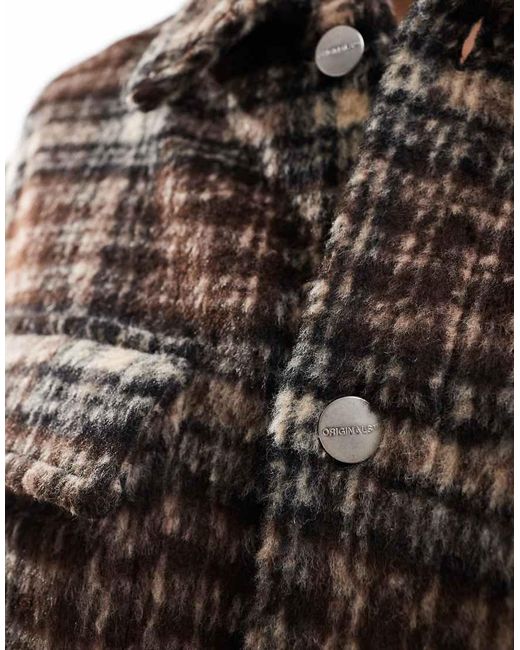 Camicia Giacca A Quadri Con Tasche di Jack & Jones in Black da Uomo