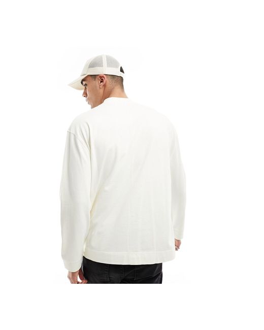 ASOS White Long Sleeved Turtle Neck With Seam Detail for men