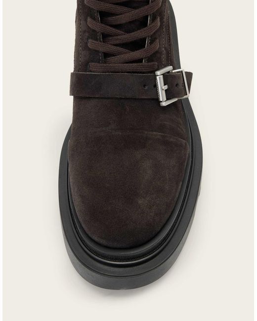 AllSaints Black – astrid – stiefel aus wildleder