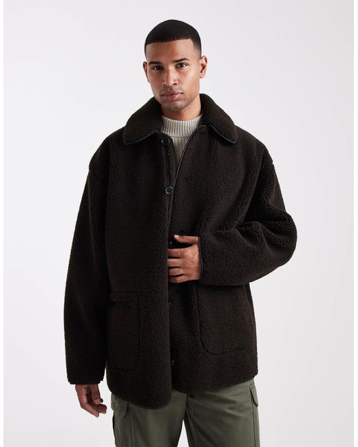 ASOS Black Borg Coach Jacket for men