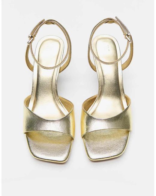 Pull&Bear White Barely There Heeled Sandals