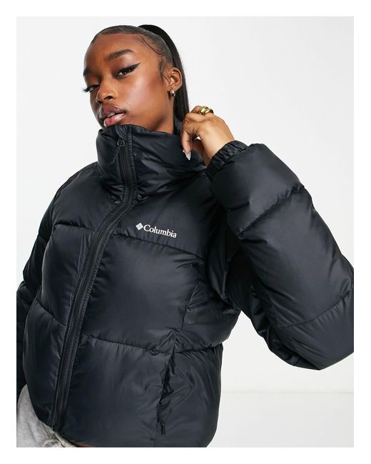 Columbia puffer jacket black womens Clearance
