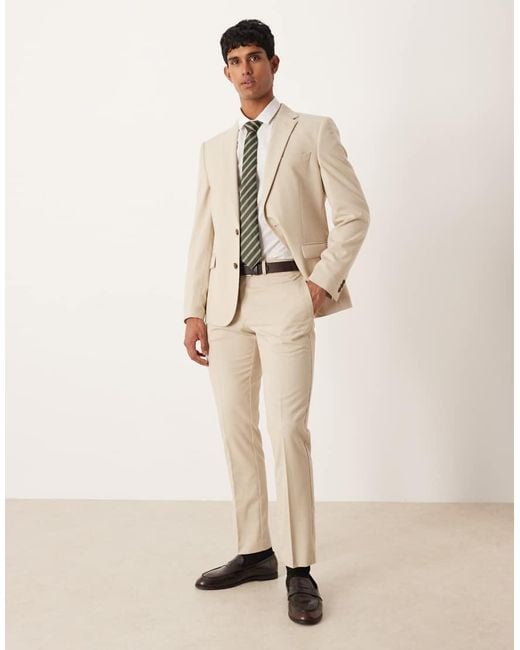 ASOS Natural Slim Suit Jacket for men