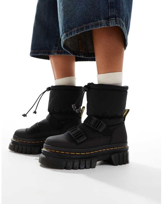 Dr. Martens Blue Audrick Padded Lo Pull On Boots