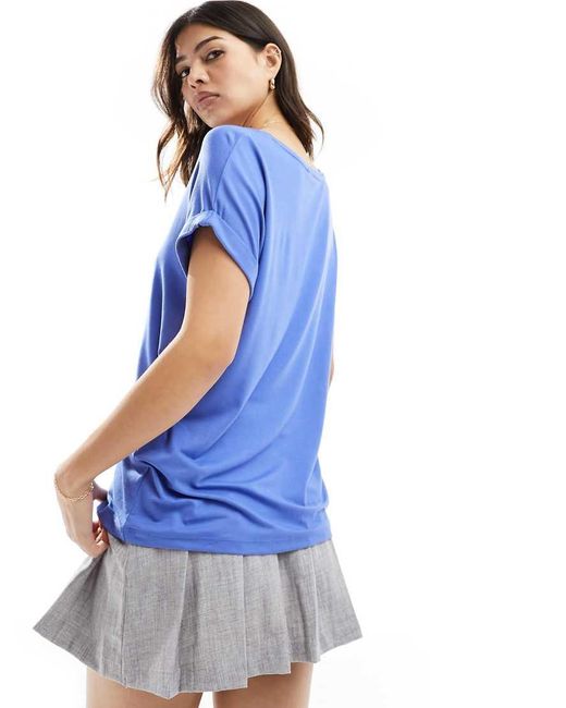 ONLY Blue Short Sleeve Crew Neck Top