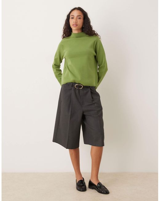 Pull à col montant Mango en coloris Green