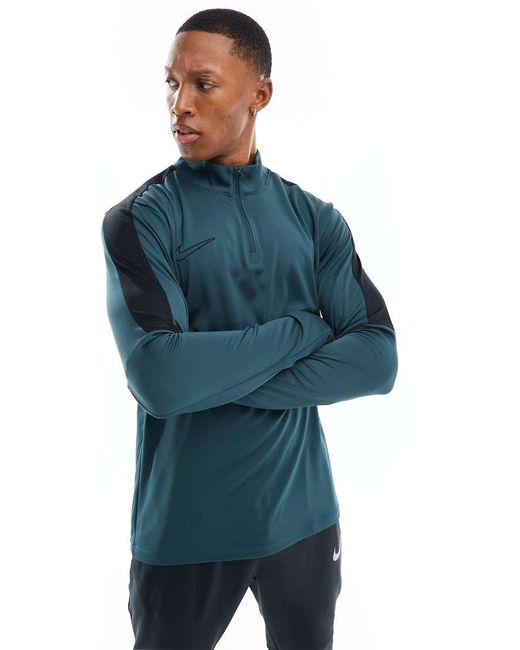 Nike Football Academy Dri fit Panelled 1 4 Zip Drill Top Dark in Blue for Men Lyst UK