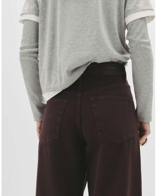Pull&Bear White Wide-leg Jeans