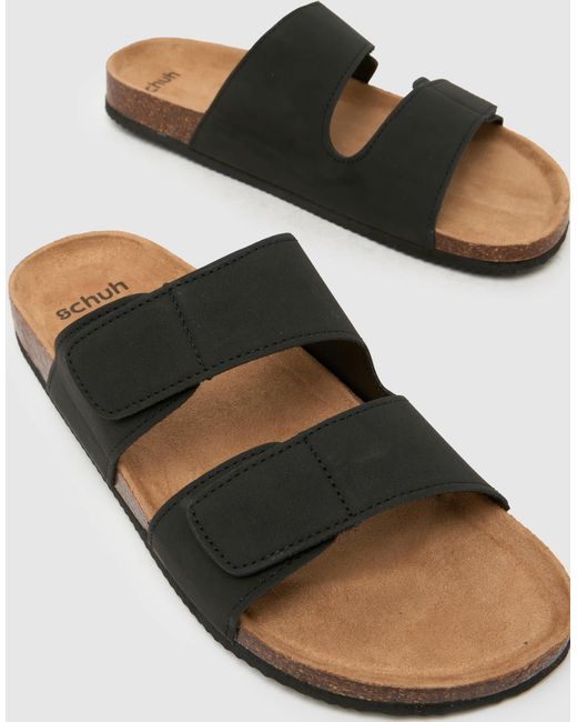 Schuh Brown Sabe Footbed Sandals for men