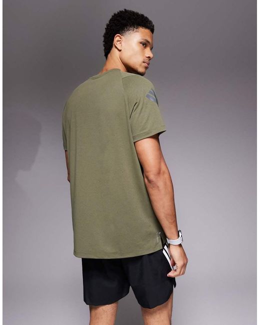 Adidas Originals Gray Adidas Running Adi365 T-shirt With Reflective Stripes for men