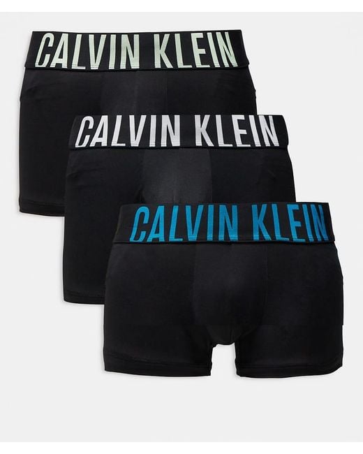 Calvin Klein Black Intense Power 3 Pack Microfibre Trunks for men
