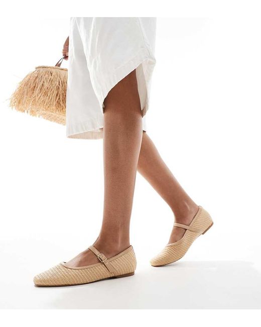 Ballerine A Pianta Larga di SEQWL Wide Fit in Natural