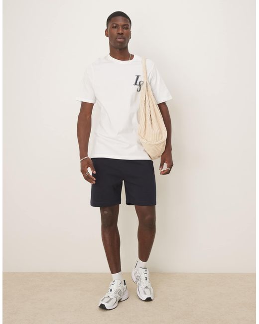 ASOS – essentials – mittellange shorts in Natural für Herren