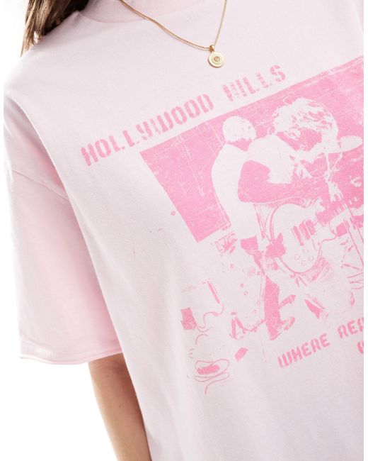 ASOS Pink – boyfriend-t-shirt