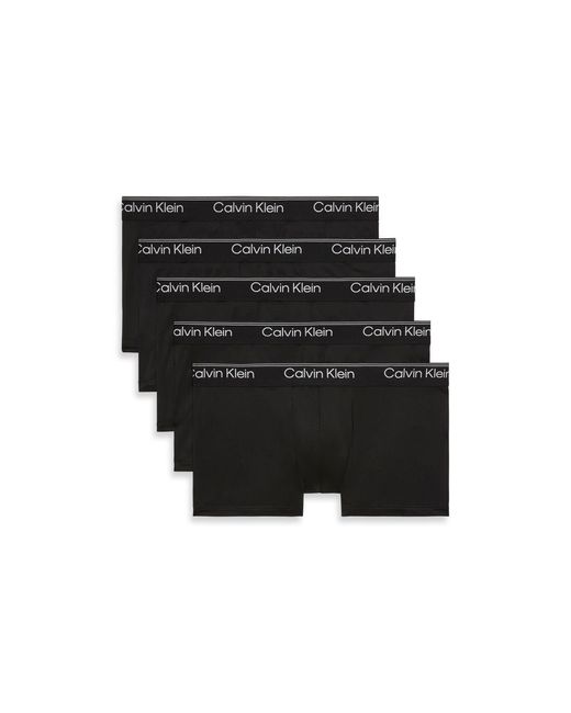 Calvin Klein Black Micro Stretch 5 Pack Low Rise Trunks for men
