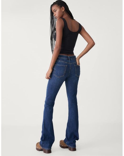 Stradivarius Blue Bootcut Jeans