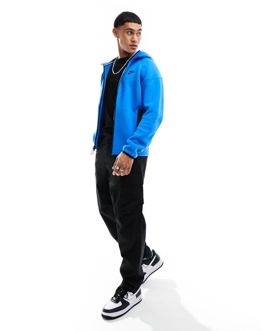 Sudadera azul con capucha y cremallera tech fleece Nike de hombre de color Blue