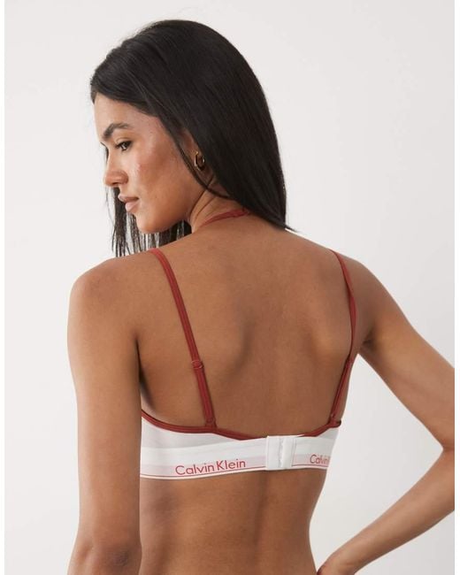 Calvin Klein White Icon Cotton Lite Lightly Lined Bralette