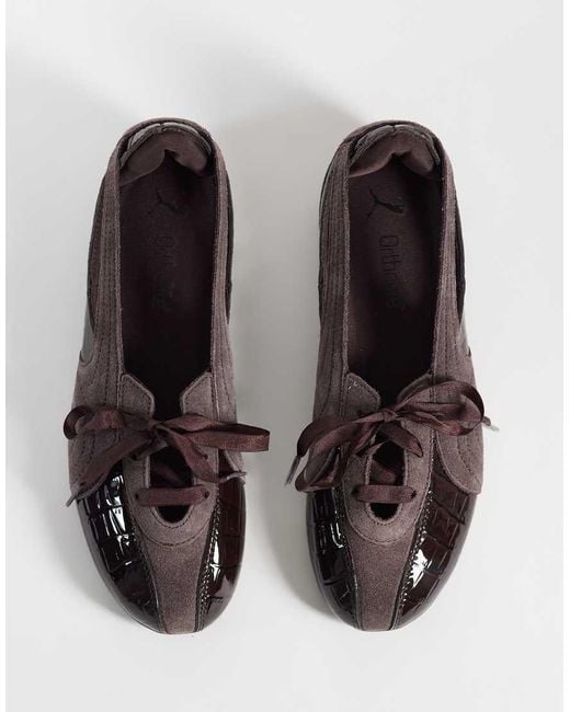 PUMA Brown Speedcat Nova Ballet Flats