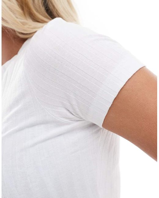 ASOS White Fuller Bust Slim Fit T-shirt