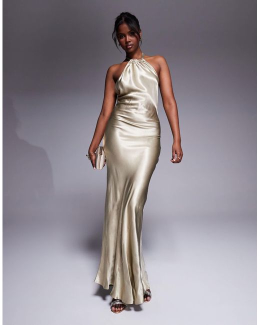 River Island Gray – träger-maxikleid