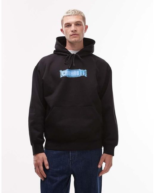 Carhartt Blue Electric Boogie Oversized Pullover Hoodie for men