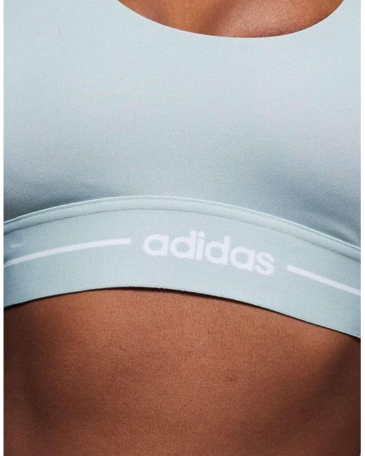 Adidas Originals Black Adidas Training Hyperglam Light Support Sports Bra
