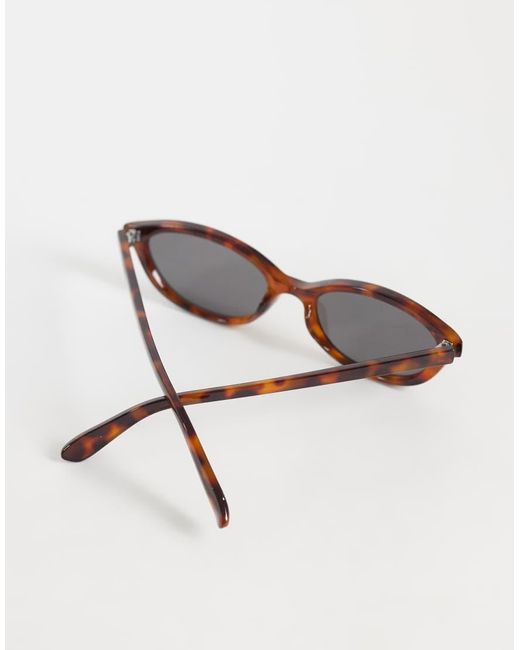 Mango White Oval Sunglasses