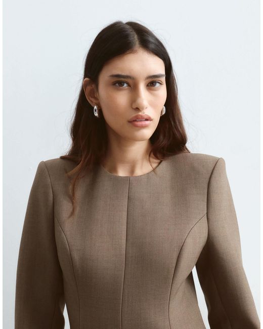 ARRANGE Brown Structured Tailored Jumpsuit
