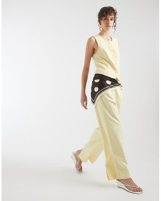 Pieces Natural Mix & Match Tailored Waistcoat