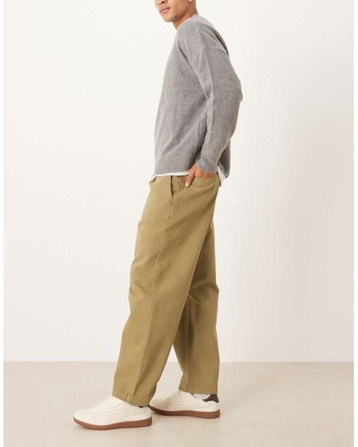 ASOS Natural Relaxed Tapered Pants for men