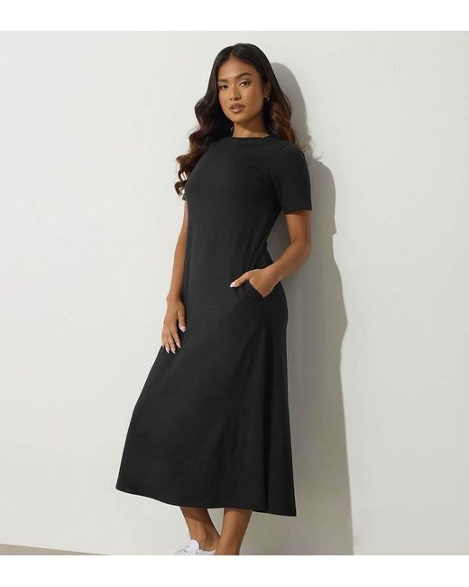 PixieGirl Black Petite T-Shirt Maxi Dress