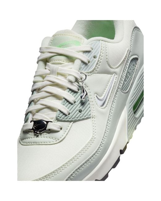 Nike Gray Air Max 90 Sneakers With Metallic Detail