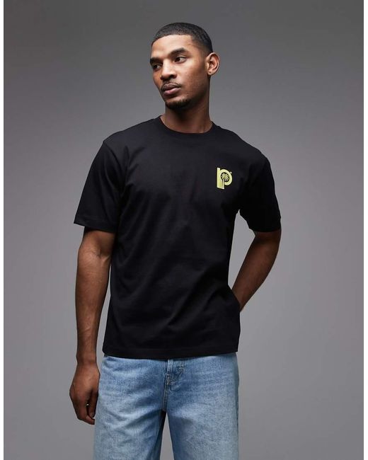 Parlez Gray Delray T-shirt With Back Print Graphic for men