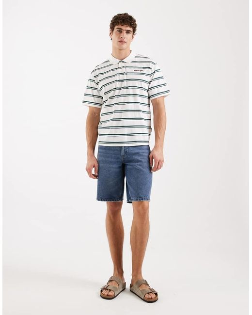 Redefined Rebel Blue Valencia Loose Fit Denim Shorts for men