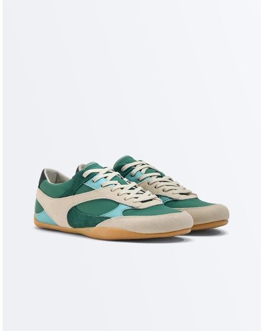 Oysho Green Retro-style Trainers