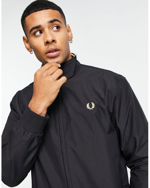 Fred Perry Brentham Jacket in Black for Men | Lyst