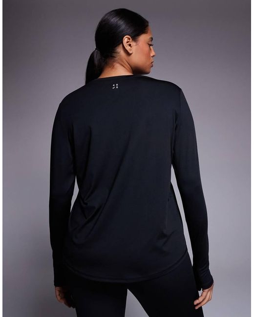 4505 Blue Curve Icon Active Quick Dry Long Sleeve Running Top