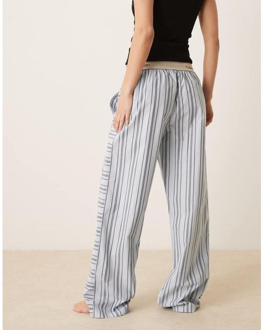 Calvin Klein Blue Heritage Cotton Logo Waistband Pyjama Pant