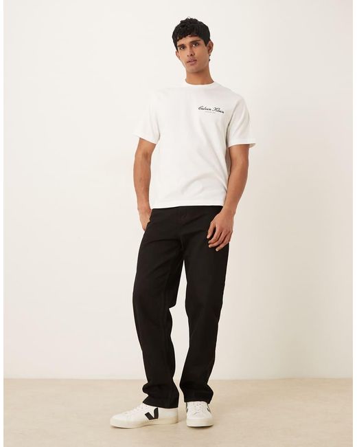Calvin Klein White Graphic T-Shirt for men