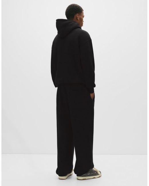 Pull&Bear Black Heavy Weight Joggers for men