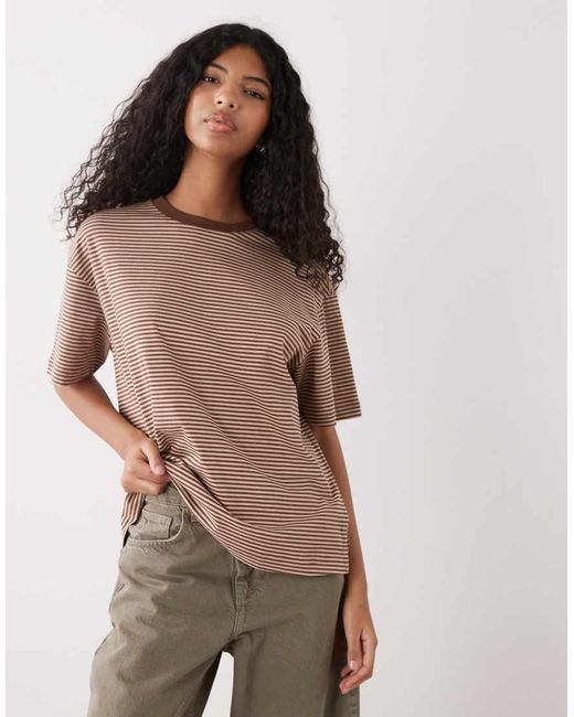 Monki Brown Oversized T-shirt