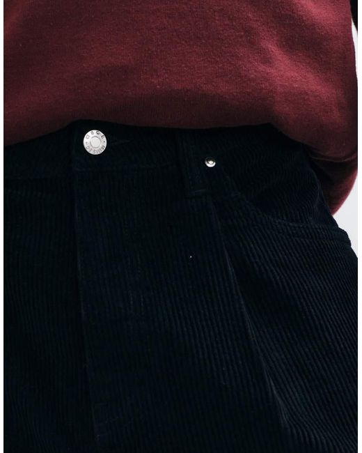 ASOS Blue Oversized baggy Corduroy Pants for men