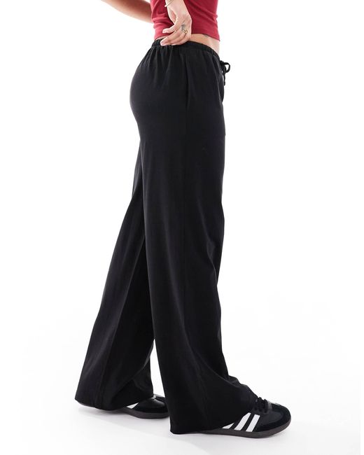 Threadbare Black – gerade geschnittene jersey-hose