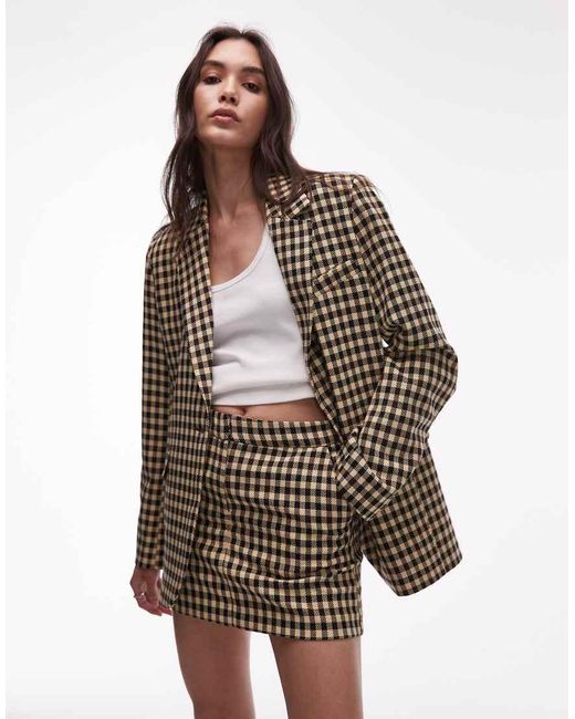 TOPSHOP Multicolor Bold Check Pelmet Skirt