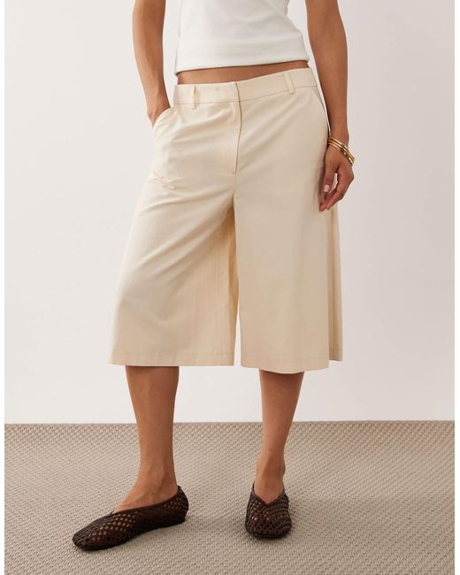 Bermuda ample - écru ASOS en coloris Natural