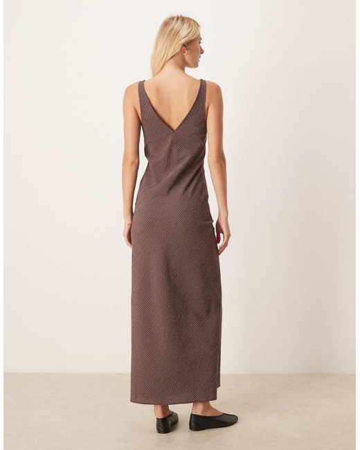ASOS Brown Asos Design Tall Midi Slip Dress
