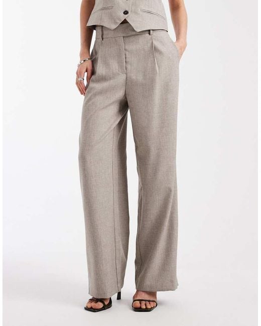 ONLY White Wide Leg Tailored Trousers Co-ord
